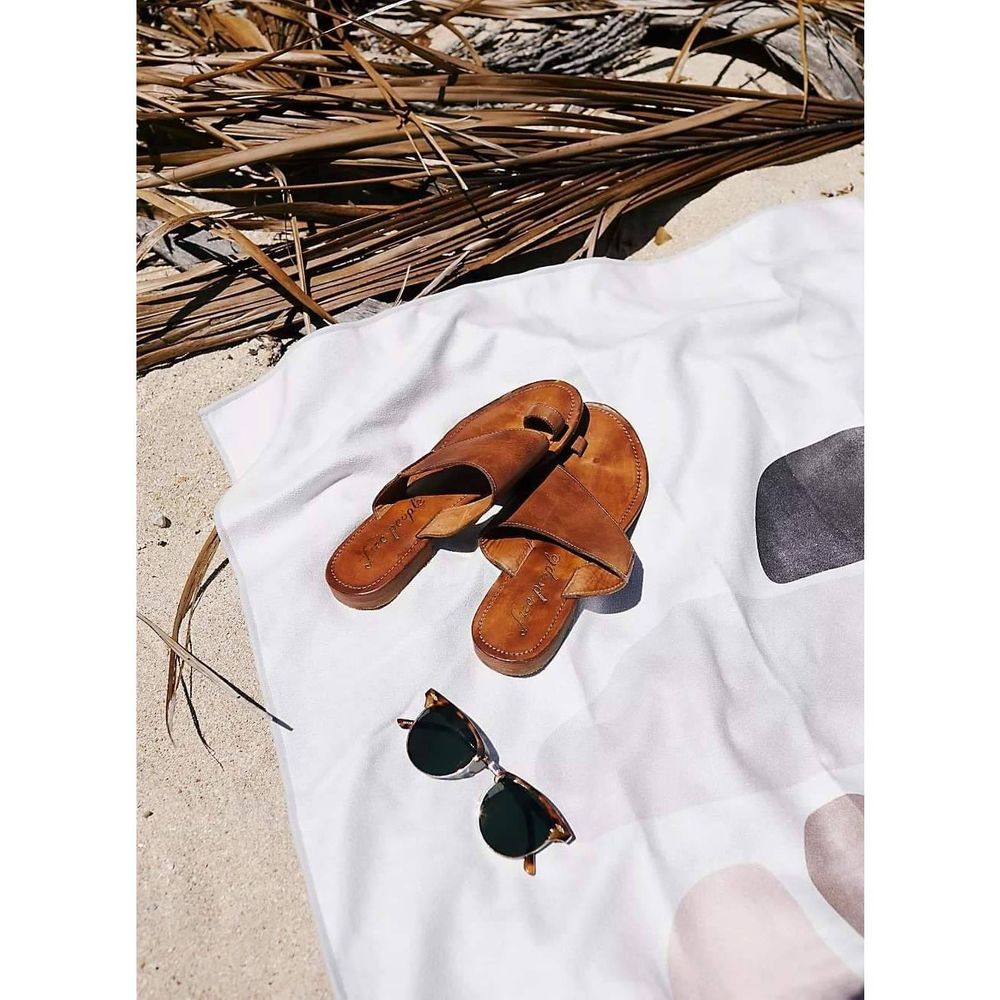 Free People Slides Sandals Women's Size 8.5 Brown Sant Antoni Leather - Picture 2 of 7